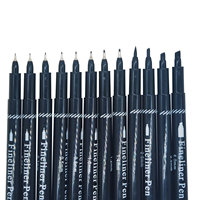Pas cher fineliner 8 stylos à croquis noirs dessin sec rapide multi-pointes marqueurs fineliner pour dessin professionnel