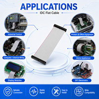 Câble plat IDC 2,54 mm, câble ruban à pas de 2,54 mm, fil plat pour connecteur IDC, câblage interne de carte de circuit imprimé