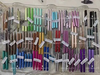 HIDI BEAUTY Brosse synthétique professionnelle à manche en métal argenté pour outils de manucure professionnels et logo personnalisable DIY, style classique