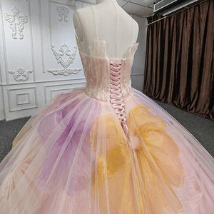 Robe de soirée élégante en dentelle et sequins sur mesure 9909, à fleurs, épaules dénudées, pour femmes - Product Image 4
