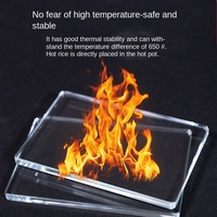 Verre trempé transparent ultra-blanc 6 mm rectangulaire, résistant aux hautes températures, excellente conductivité thermique