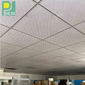 Yeni ofis tasarlanmış iç PVC vinil kaplı alçı tavan paneli sıcak satış tavan fabrika fiyat