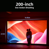 Proyector para AKEY9S, Modelo Más Reciente, 4K, Google Smart Android TV, Netflix, Corrección Trapezoidal Automática, 2107 ANSI de Brillo, Tiro Corto, Portátil