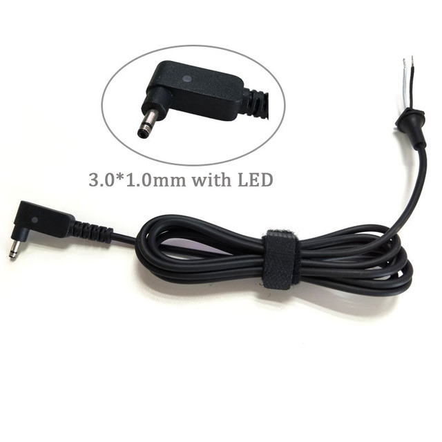 3.0*1.0mm With LED DC Power Plug Cord Connector Cable for Asus Laptop Charger Cable 1.8m