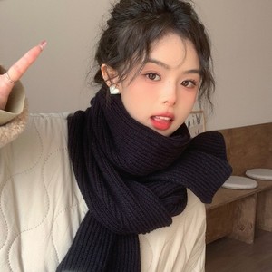 Bufanda de punto de algodón para mujer al por mayor - Bufanda corta, cálida, gruesa, duradera y ligera de color liso, a la moda y fácil de combinar - Product Image 5