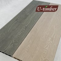 Planche de terrasse en composite bois-plastique (WPC) moderne, imperméable, antidérapante et écologique, 146x24mm, U-Timber, 2024