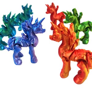 Modèle de licorne imprimé en 3D, jouet articulé réaliste et flexible, figurine mystère, cadeau de Pâques pour bureau de direction - Product Image 1