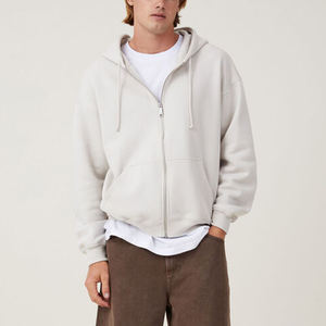 Sudadera clásica con cremallera para hombres y mujeres, ropa de calle Lisa personalizable, sudadera informal con cremallera completa Unisex, sudadera de peso pesado - Product Image 2