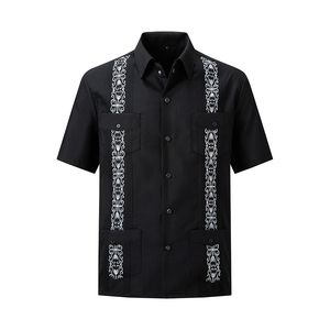 Camicie Guayabera <span class=keywords><strong>a</strong></span> Maniche Corte Ricamate per <span class=keywords><strong>Uomo</strong></span> in Stile Cubano - Product Image 1