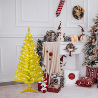Vente en gros d'arbres de Noël artificiels haut de gamme dorés de 4 pieds avec lumières LED, arbres de Noël artificiels à vendre