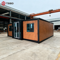 Solar-Ready Maison conteneur en acier industriel préfabriquée de 40 pieds Pack plat de 20 pieds Préfabriqué en PVC à 2 étages pour la maison Salon Vente