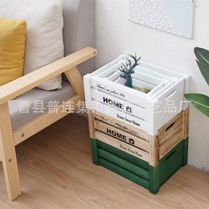 <b>Wooden</b> Storage <b>Crate</b> Rectangular 32L Vintage Decorative Box For Home Organization And Wedding Props - Product Image 4