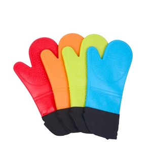 Gants en silicone anti-chaleur de fabrication chinoise pour barbecue et cuisine, pour hommes et femmes, en coton, pour la protection des aliments - Product Image 1