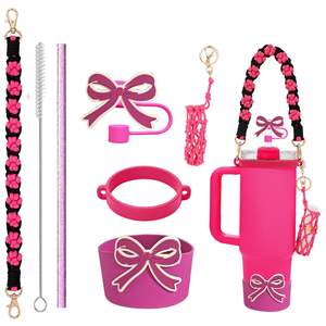 Accesorios para botellas de agua: Cuerda de asa, colgante de cuerda tejida con flor de margarita, lazo de <span class=keywords><strong>mariposa</strong></span> de paja, decoración para el hogar, sencillo y bonito - Product Image 2