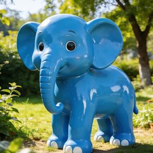 Escultura de Elefante Azul de Resina para Jardín, Moderna, Ecológica, al Mejor <span class=keywords><strong>Precio</strong></span>, Personalizada, de Tamaño Real, para Eventos y Fiestas - Product Image 1