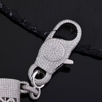 Étui à briquet Iced Out en argent sterling 925 avec moissanite VVS, passe le testeur de diamant, style Hip Hop, bijoux pour hommes rappeurs