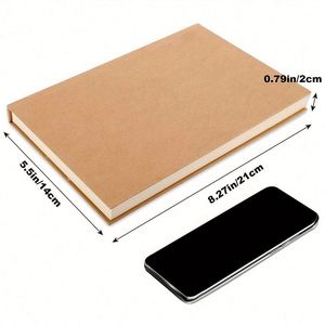 Custom A5 Kraft Paper Thread Sewing Bound 80 Sheets Hardcover Office Notebook Supplies - Product Image 2