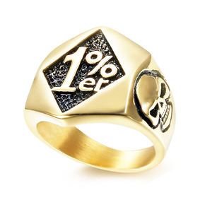 Men's Stainless Steel <b>Skull</b> <b>Ring</b> 1% Er Geometric Design Silver Color Gift Jewelry - Product Image 4
