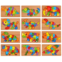 Rompecabezas de Animales de Madera, Juguetes Educativos para Preescolar, Rompecabezas Personalizados para Niños
