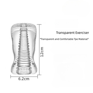 Transparenter Kreis Sexspielzeug für Erwachsene TPE Handbuch Mastur bator Mann Flugzeug Cup <span class=keywords><strong>Penis</strong></span> Massage gerät Realistische Trainings übung Günstige Oral - Product Image 4