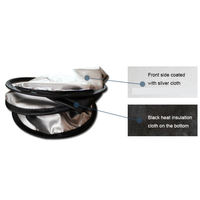 Meilleur pare-soleil de voiture pliable personnalisé en polyester anti-UV avec logo, double cercle, pour pare-brise avant, en PE à bulles, pas cher