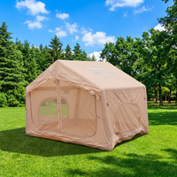 Tente de camping gonflable portable, imperméable, à ouverture rapide, en tissu Oxford épais et maille PVC, une chambre, pour le tourisme en plein air