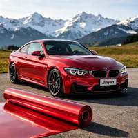 Film de protection de peinture (PPF) en TPU rouge cerise / rouge flamme pour voiture, auto-réparant, anti-rayures, 1,52 m x 15 m, 7,5 mil, garantie 5 ans