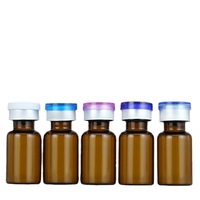 2ml 3ml 5ml Flacon en verre de couleur thé Solution de stock de qualité médicamenteuse Petite bouteille en verre brun