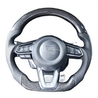 Volante de cuero perforado de fibra de carbono para Mazda Axela CX5, venta al por mayor de fábrica