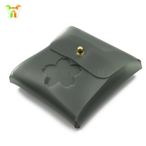 In stock, transparent TPU jelly bag, <b>cute</b> Japanese style, trendy wallet and key pouch, small square bag. - Product Image 2