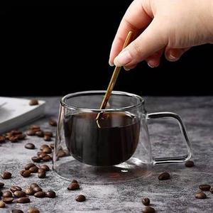 Tazza Personalizzata con Logo 200ml Resistente al Calore e al Freddo Tazza da <span class=keywords><strong>Caffè</strong></span> <span class=keywords><strong>Espresso</strong></span> in Vetro a Doppia Parete con Manico - Product Image 5