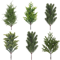 Ranting Pinus Buatan Baru, Batang Tunggal, Sutra, Dekoratif, 10cm ke Bawah, untuk Pernikahan
