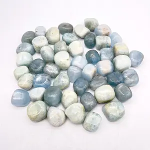 Anpassen von Tumbled Stones Großhandel Bulk Healing Crystals Polierte Edelsteine Aquamarin für Home Decoration Reiki