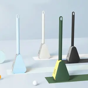 Cepillo de silicona TPR para inodoro con mango largo, de secado rápido, accesorios de WC, herramienta de limpieza de baño, diseño ergonómico, cepillos limpiadores para inodoros. - Product Image 2