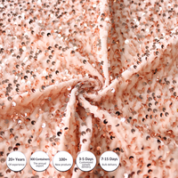 Nouvelle arrivée conçu 100% pur polyester broderie sequin tissu pour femmes robe vêtement
