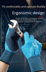Gants <span class=keywords><strong>de</strong></span> sécurité imperméables en latex <span class=keywords><strong>de</strong></span> haute qualité personnalisables, résistants à l'usure, utilisés pour les travaux aquatiques - Product Image 6