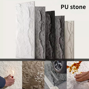 Precio de fábrica 1200*600mm moda PU piedra 3D Panel de pared piedra Artificial PU <span class=keywords><strong>roca</strong></span> para decoración de interiores Panel de pared - Product Image 6