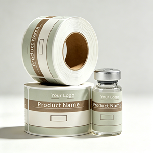 Etiquetas de vinilo impresas a medida para medicamentos, medicamentos refrigerados y viales pequeños de vidrio de 3 ml - Product Image 1