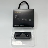 Écouteurs intra-auriculaires filaires USB-C confortables avec micro à voix claire pour smartphones Samsung Note 10