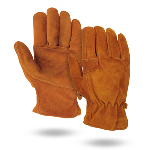 Guantes Profesionales de Cuero de Ante de Vaca Dividido de 10 milésimas de Grosor con Muñequera Elástica Antideslizante, Diseño Protector de Alta Resistencia para Soldadura - Product Image 5