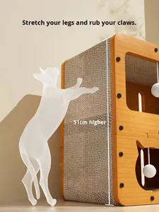 Rascador para Gatos, Casa para Gatos, Resistente al Desgaste y No Produce Desprendimientos, Casa Integrada para Gatos, Árboles para Gatos y Rascador - Product Image 4