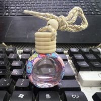 Bouteille d'huile essentielle vide gourde pendentif aromathérapie céramique voiture désodorisant suspendu bouteille en verre diffuseur 10ml