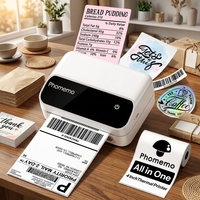 Impresora de Etiquetas Térmicas Phomemo M420, Impresora de Etiquetas de Envío 4x6 Térmica con USB para Oficina en Casa