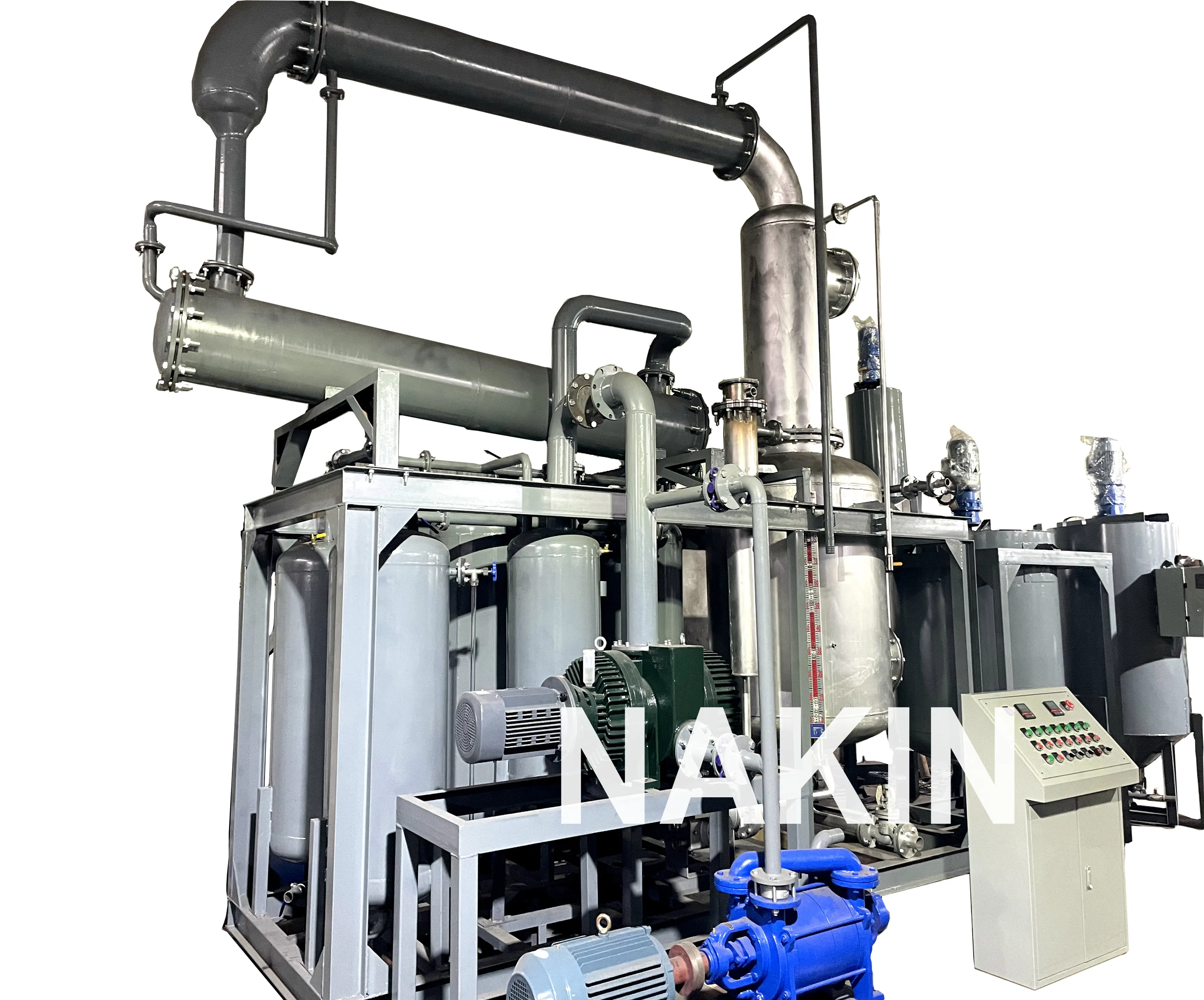 Máquina de destilación de aceite residual a diésel, planta de reciclaje de aceite de motor usado, 1 tonelada
