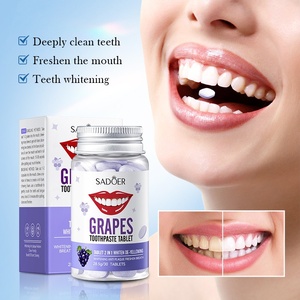 SADOER Dentifrice <span class=keywords><strong>Solide</strong></span> en Comprimés Soin Bucco-dentaire Écologique Sans Fluorure Blanchissant Bain de Bouche à Croquer Comprimés de Dentifrice - Product Image 4