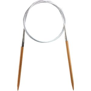 Aiguille à tricoter circulaire en bambou Indskill nouvelle collection 2026, 4,5 mm, taille US 7, longueur 32 pouces, lisse, pour projets de tricot DIY faits à la main - Product Image 1