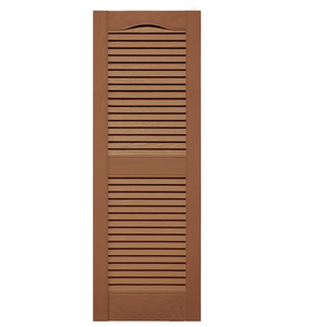 Dos persianas exteriores de madera de color blanco con lamas iguales - Product Image 2