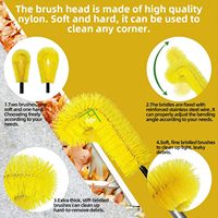 Outils de nettoyage de gouttières à partir du sol, brosse de nettoyage de gouttières réglable de 10.5 pieds avec rallonge, kit de nettoyage de toiture robuste