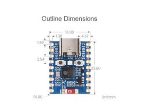 ESP32-C6 Mini scheda di sviluppo, basata su ESP32-C6FH4 doppia Processors160MHz frequenza di esecuzione <span class=keywords><strong>2.4GHz</strong></span> WiFi 6 BT 5 ESP32 - Product Image 5
