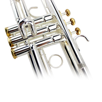Professional Performance Grade B-flat Trumpet Brass BB Instrument Silver-plated One-piece Horn Hand-carved Beginner-Friendly